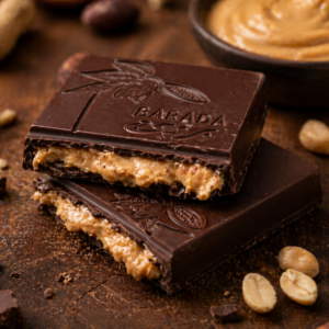 70% Dark Chocolate stuffed with Peanut Butter
