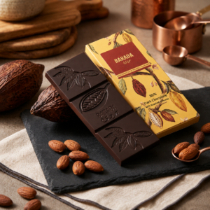 80% dark chocolate almonds Thailand Barada Phuket